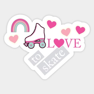 Love to Roller Skate Sticker